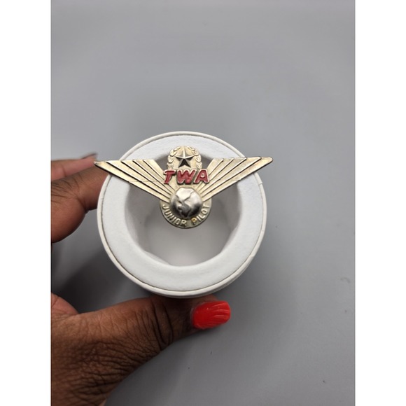 Other - Vintage TWA Junior Pilot Wings Pin Metal Trans World Airlines 1960s Aviation